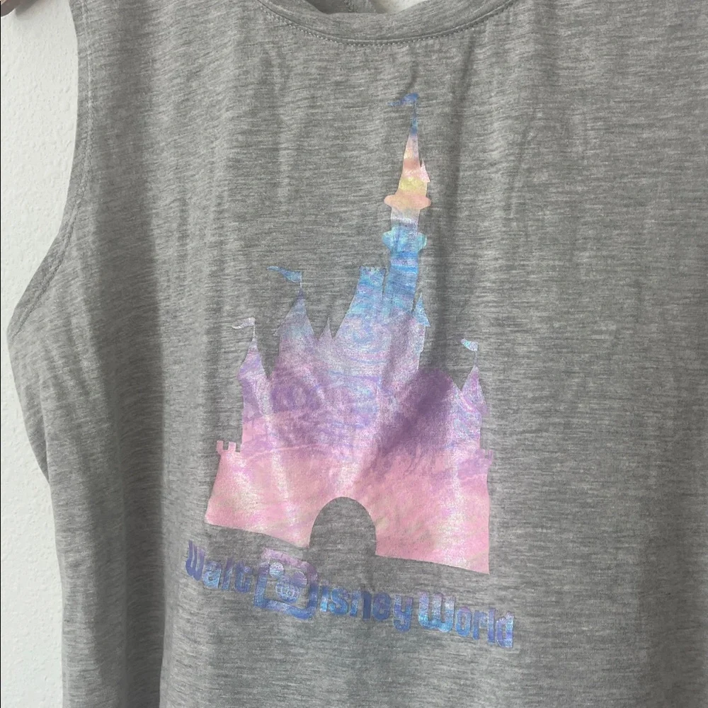 Disney Gray Disney World Cinderella Castle Tank Top - Picture 2 of 3